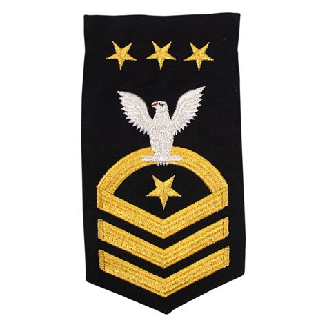 Mens E10 Mcpon Rating Badge In Standard Gold On Blue Polywool