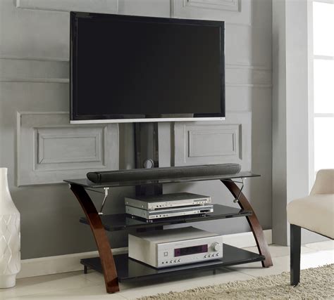 5662″ In Elie Modern Concept Flat Panel Bentwoodglass Tv Stand