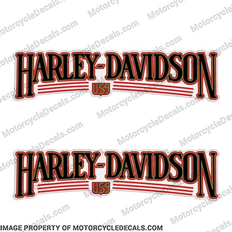 Harley Davidson Heritage Softail Decals 1986 1989 Decals Redblackgold