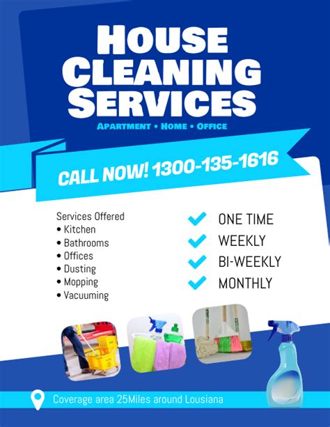 Copy Of House Cleaning Services Flyer Poster Template Postermywall