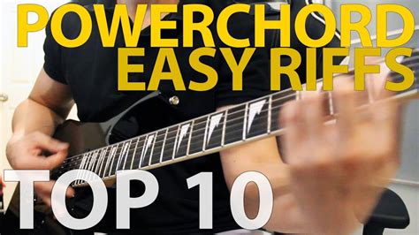 10 Easy Riffs With Power Chords Youtube