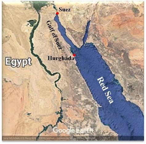 Ancient Egypt Red Sea Map