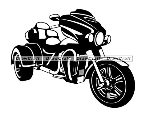 Trike Motorcycle 3 Svg Motorcycle Svg Motorbike Svg Etsy