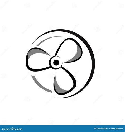 Rotation Of Electric Fan Logo Design Vector Illustrations