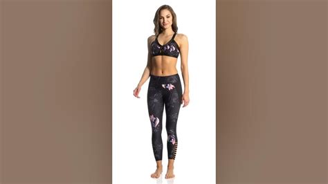 Betsey Johnson Performance Floral Criss Cross Cutout 78 Yoga Leggings