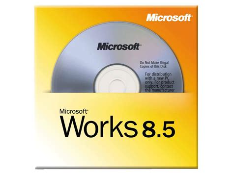 Microsoft Works 85 Software For Windows