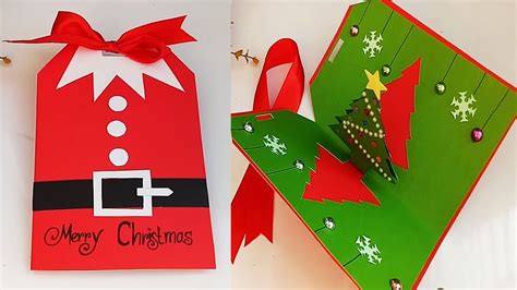 Paste the two trees on the surface of the card. DIY Christmas pop up Cards/Handmade Christmas Greeting ...