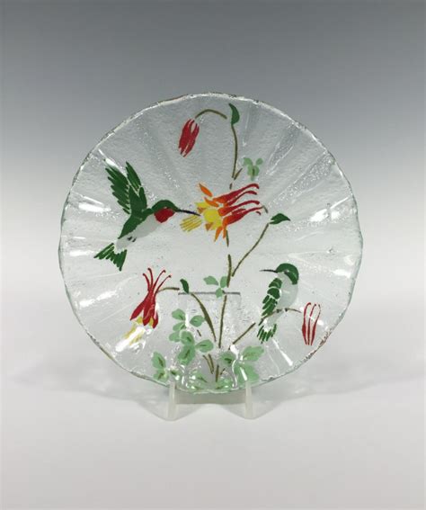 Hummingbird Candy Dish Fused Glass Glass Dish Birds Etsy Fused Glass Dishes Glass Dishes