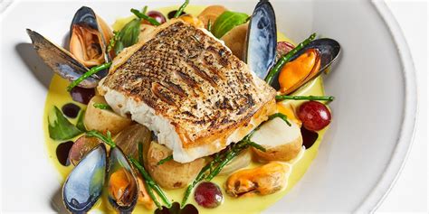 Hake With Mussels Potatoes And Curry Velouté Recipe Great British Chefs