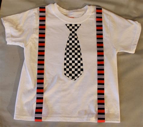 Childrens Clothing Boys Retro Black And White Checkered Tie T Shirt