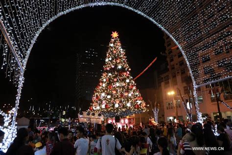 Lights, Christmas decorations seen in Quezon City  Xinhua  English