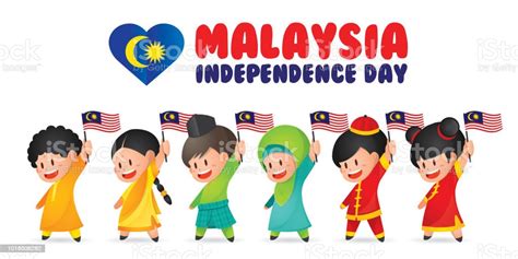 Malaysia National Independence Day Illustration Cute Cartoon Character