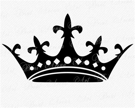 Crown Svg Cutting File Set Of 4 Crown Designs Tiara Svg Etsy