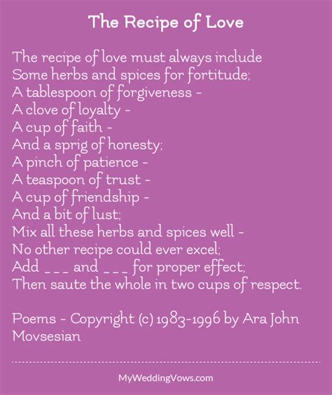Recipe For Love Poem Shena Frias