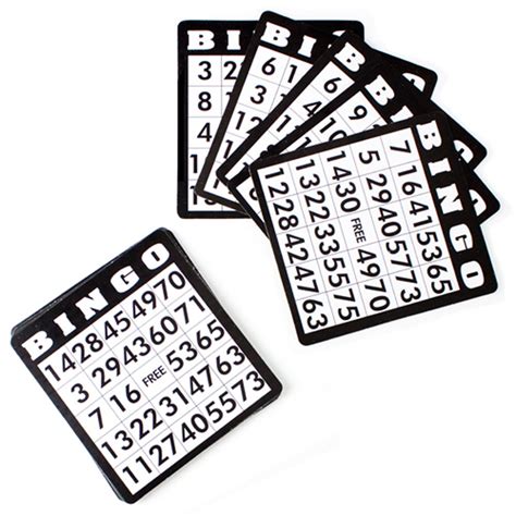 18 Pack Of Black Bingo Cards Bb Gbin 201