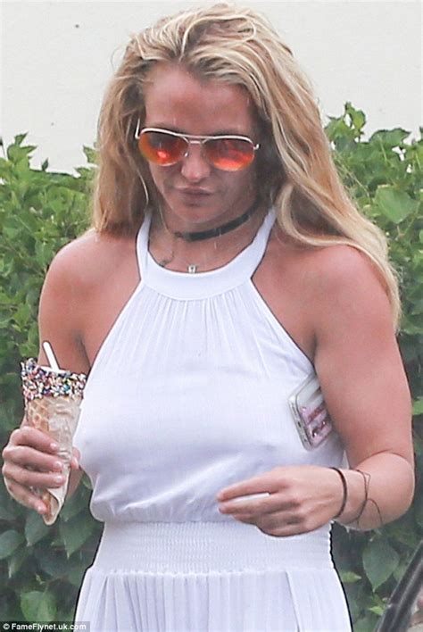 Braless Britney Spears Braless Britney Spears Relaxes In Hawaii With