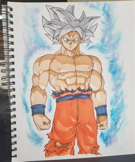 I Finished Drawing The Ui Goku Render Plus I Added An Aura R