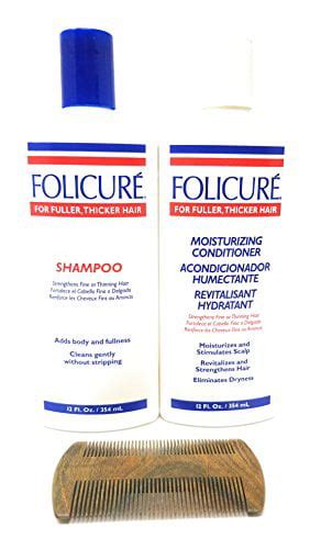 Folicure Shampoo And Folicure Moisturizing Conditioner 12 Ounce Bundle