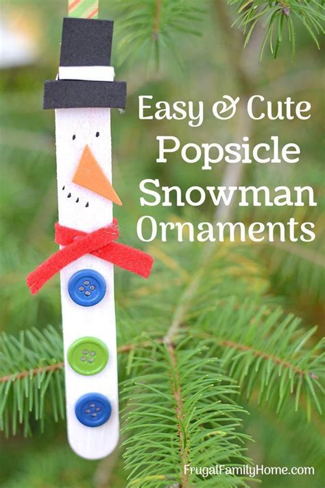 Homemade Snowman Ornaments For The Kids To Make These Cute Diy Snowman