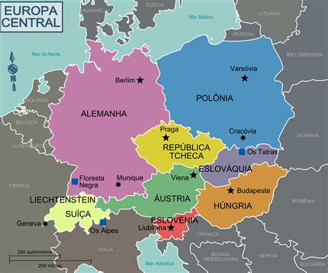 Veja os principais mapa da europa, como mapa político, físico, divisão ocidental e oriental. Europa Central - Wikivoyage