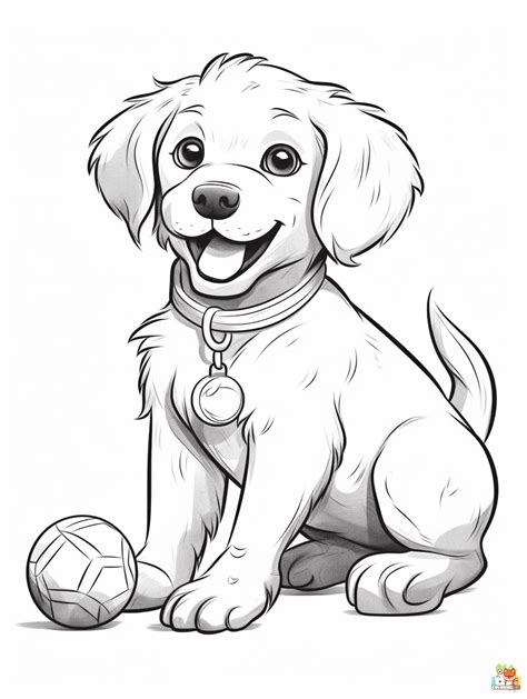 Colorful Fun With Cute Dog Coloring Pages