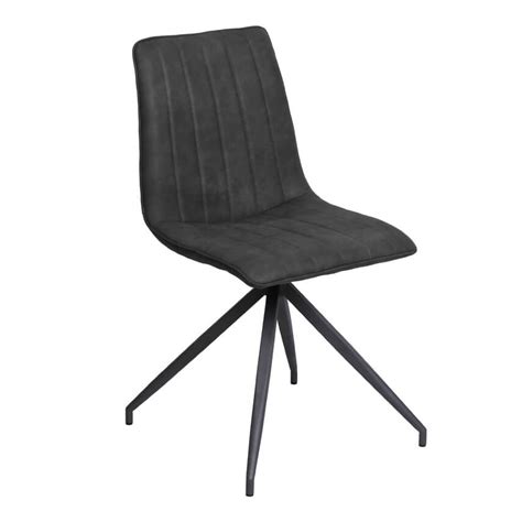Isaiah Dining Chair Charcoal With Metal Legs Get Furnished