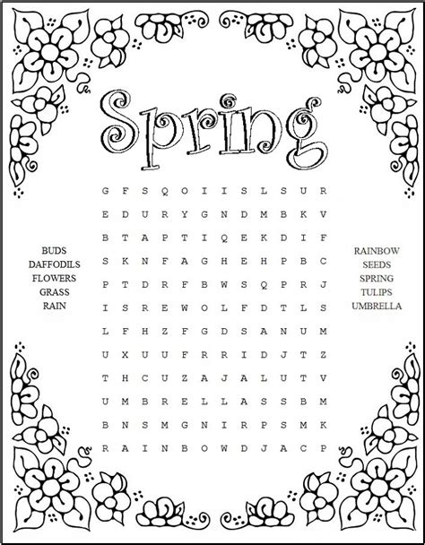 May Word Search Activity Shelter