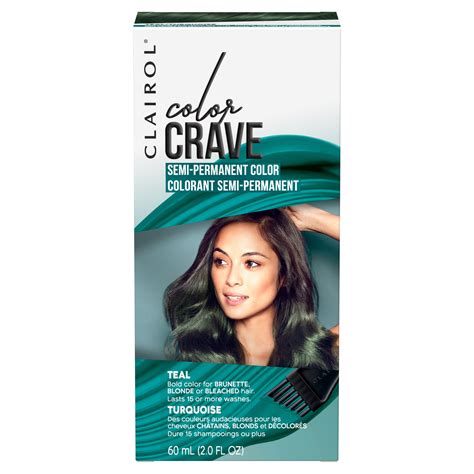 Semi permanent hair dye washes out, eventually. Clairol Color Crave Semi-Permanent Hair Color, Teal ...