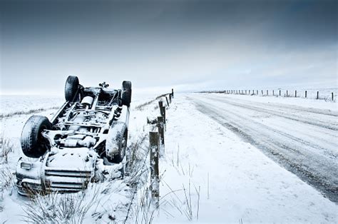 Car Accident In The Winter Snow Stock Photo Download Image Now Istock