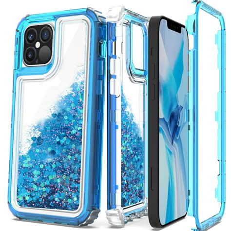 Coveron Apple Iphone 12 Pro Max Case 67 Liquid Glitter Military