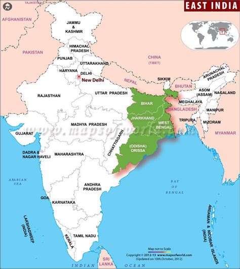 India Map With East West Share Map