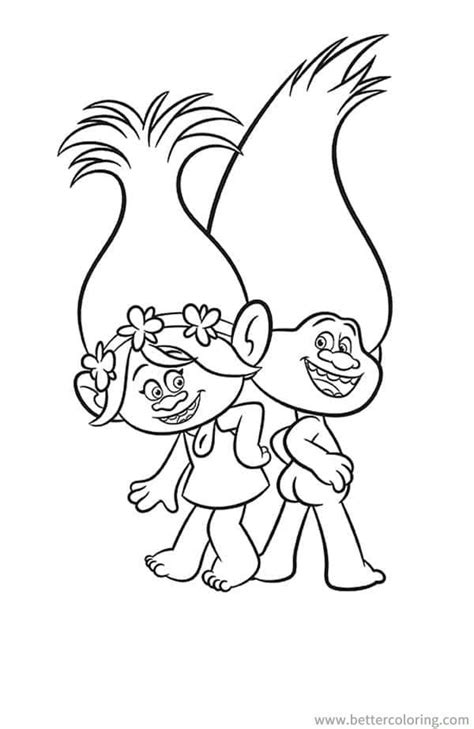 Free printable trolls coloring pages. Branch of Trolls Coloring Pages Printable Free - Free ...