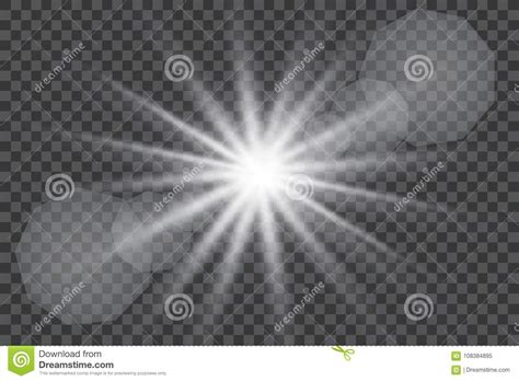 Vector Transparent Sunlight Special Lens Flare Light Effect Sun Flash