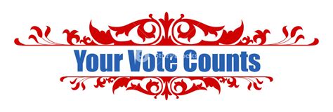 Your Vote Counts Decorative Banner Text Vector Royalty Free Stock Image
