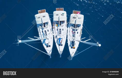Aerial View Yacht Image Photo Free Trial Bigstock