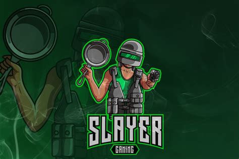 Slayer Gaming Military Mascot And Esport Logo V15 Graphic Templates