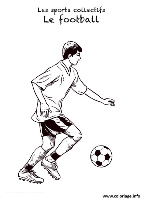Coloriage Footballeur Foot Sport Collectif Football 4 Dessin