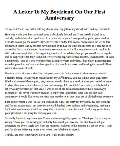 Letter to my boyfriend on our 6 month anniversary. FREE 35+ Love Letter Templates in PDF | MS Word