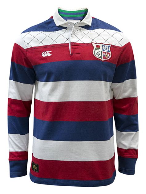 Canterbury Of New Zealand British Lions Long Sleeve Classic Rugby Shirt