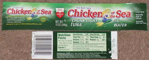 Chicken Of The Sea Chunk Light Tuna In Water Dandv