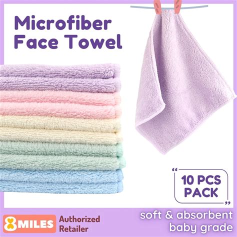 Baby Microfiber Washcloths Face Towel 10pcs Set Handkerchief Saliva
