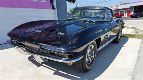 1966 Corvette Convertible Hardtop Survivor Rare Black Powerglide