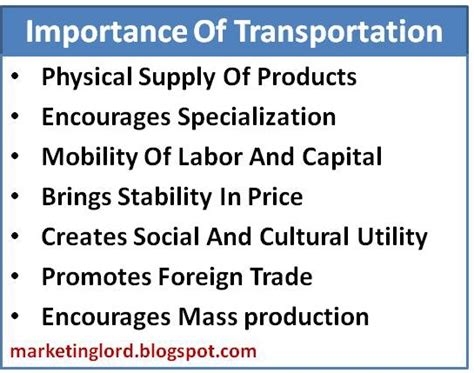 Role And Importance Of Transportation Business Marketing