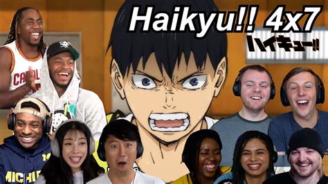 Haikyu 4x7 Reactions Great Anime Reactors ハイキュー 海外の反応