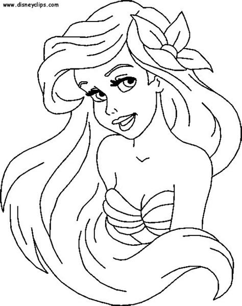 Gambar Mermaid Coloring Pages Disney Printable Di Rebanas Rebanas