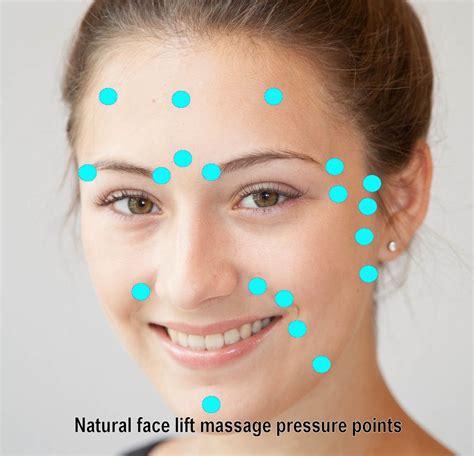 Acupressure Points For Face Sculpting Massage At Points Shown For Natural Face Lift Lh