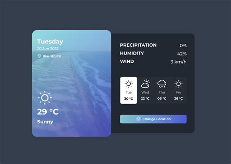 Simple Weather App Design Figma