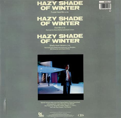 The Bangles Hazy Shade Of Winter UK 12 Vinyl Single 12 Inch Record