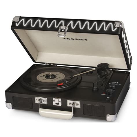 Disc Crosley Cruiser Deluxe Portable Turntable Chalkboard At Gear4music