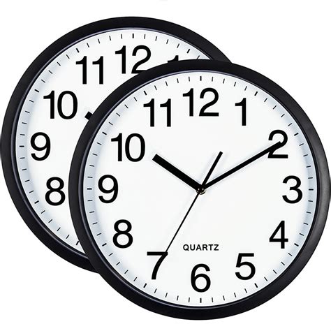 10 Inch Black Wall Clock Bernhard Products